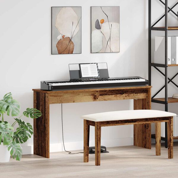 vidaXL Lyklastand Gamalt timbur 120 x 32 x 64 cm Samsettur vi&eth;ur