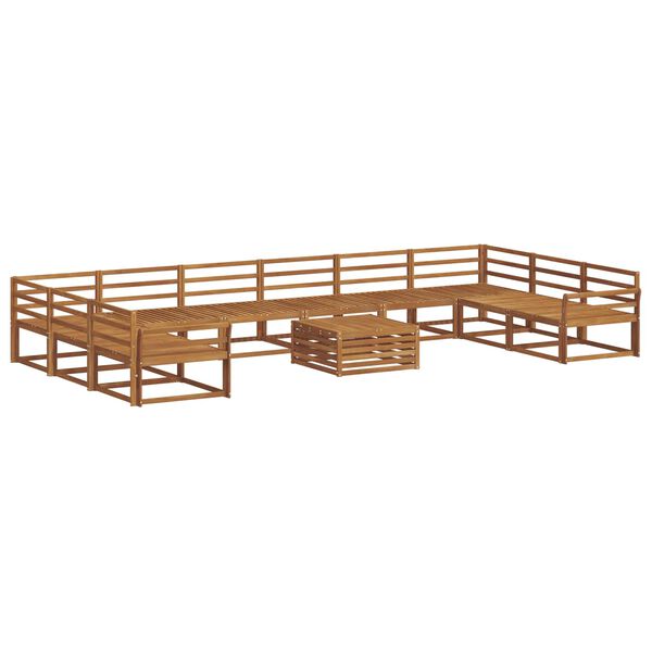 vidaXL &Uacute;ti s&oacute;fasett 11 pcs N&aacute;tt&uacute;rulegur Hrein akas&iacute;utr&eacute;