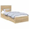 vidaXL Ramsv&iacute;k Sonoma Eik og Silfur 75 x 190 cm Samsettur vi&eth;ur