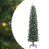 vidaXL Gervi j&oacute;latr&eacute; me&eth; 300 LED Gr&aelig;nn 240 cm PVC, st&aacute;l og plast