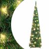 vidaXL Gervij&oacute;latr&eacute; Tilb&uacute;i&eth; 50 LED Gr&aelig;nt 120 cm