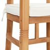 vidaXL St&oacute;ll me&eth; p&uacute;&eth;i 2 pcs Br&uacute;nn 63 x 58 x 89 cm Solid teak vi&eth;ur