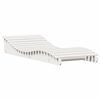 vidaXL S&oacute;lbekkur Hv&iacute;tur 205x80x31,5 cm Gegnheil Fura