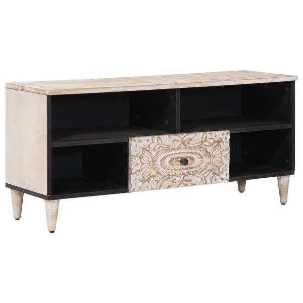 vidaXL Sj&oacute;nvarpssk&aacute;pur Hv&iacute;tt 100 x 33,5 x 46 cm Hart mang&oacute;tr&eacute;