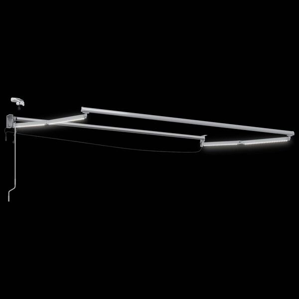 vidaXL Rafmagns afturkr&aelig;f skuggak&aacute;pugrind Hv&iacute;t 3,5 x 2 m &Aacute;l