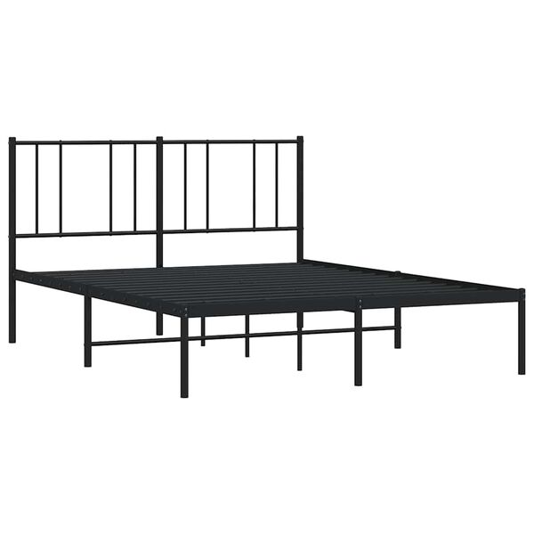 vidaXL R&uacute;mgrind &uacute;r M&aacute;lmi &aacute;n D&yacute;nu me&eth; H&ouml;f&eth;agafli Sv&ouml;rt 135x190 cm