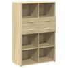 vidaXL H&aacute;r Sk&aacute;pur Sonoma Eik 80x42,5x124 cm Samsettur Vi&eth;ur