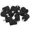 vidaXL Sk&aacute;pahnappur 12 pcs Svartur 18 x 23 mm J&aacute;rn
