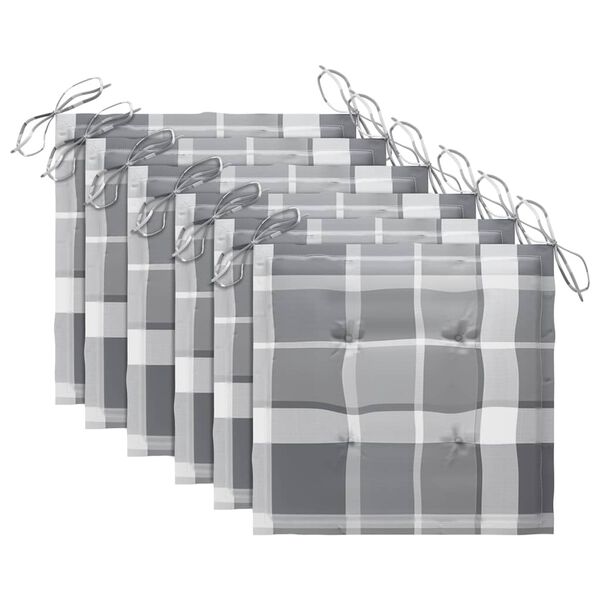 vidaXL Bor&eth;stofust&oacute;lar &iacute; Gar&eth;inn m/ Sessum 6stk. Gegnheill Akas&iacute;uvi&eth;ur