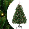 vidaXL Gervi j&oacute;latr&eacute; me&eth; 150 LED Gr&aelig;nn 150 cm PVC og m&aacute;lmur
