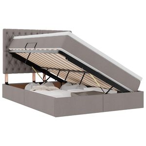 vidaXL R&uacute;m me&eth; geymslur&yacute;mi og LED M&oacute;gr&aacute;r 140 x 190 cm P&oacute;l&yacute;ester