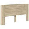 vidaXL H&ouml;fu&eth;pallur skap me&eth; LED me&eth; hillu Sonoma 180 x 16,5 x 103,5 cm