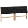 vidaXL B&oacute;lstru&eth; r&uacute;mgafl Svartur 200 cm Solid furuhikk