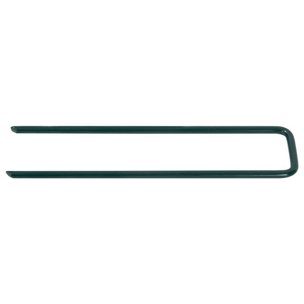 vidaXL Naglar fyrir Gervigras 100 stk. U-laga&eth;ar J&aacute;rn