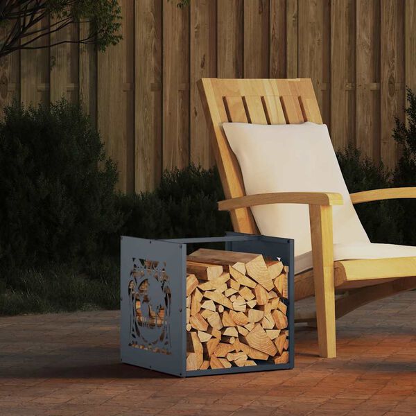 vidaXL Eliviðargrind Antrasít 40x40x40 cm Kaldvalsað stál