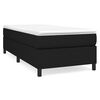 vidaXL R&uacute;mgrind me&eth; Springfj&ouml;&eth;rum Sv&ouml;rt 90x190 cm Tau&aacute;kl&aelig;&eth;i
