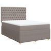 vidaXL H&oacute;lfa&eth; Springr&uacute;m me&eth; D&yacute;nu Br&uacute;ngr&aacute;tt 140x190 cm Tauefni