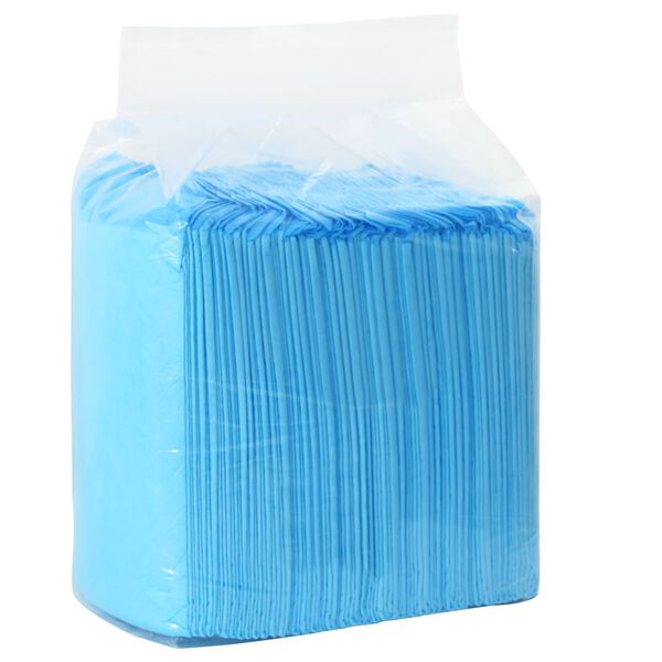 vidaXL Efnish&aacute;&eth; hundap&uacute;&eth;i 50 pcs Bl&aacute;r og hv&iacute;tur 120 x 80 cm &Oacute;ofin efni