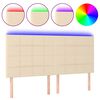 vidaXL LED h&ouml;fu&eth;gafl Rj&oacute;mahv&iacute;tt 200x5x118/128 cm Efni