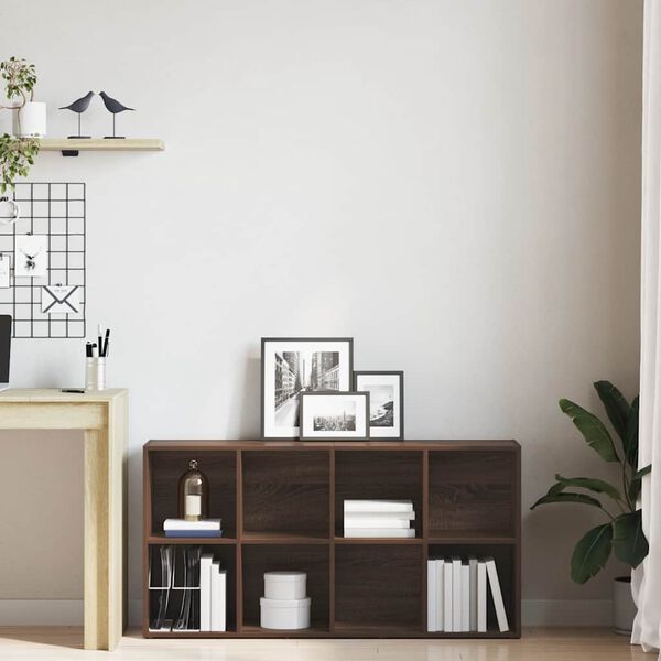 vidaXL b&oacute;kask&aacute;pur/skokk Br&uacute;n eik 66x30x130 cm Hanna&eth;ur vi&eth;ur