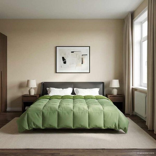 vidaXL Full &aacute;rs d&yacute;na S&iacute;&eth;la&eth; Gr&aelig;nn 240 x 260 cm M&iacute;kr&oacute;f&iacute;ber