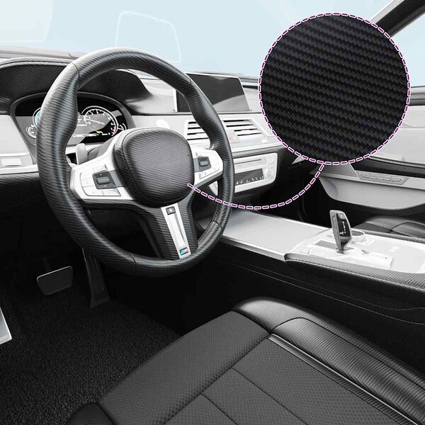 vidaXL Bílafilmur 2 stk. 3D Svartur 100x150 cm