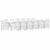 vidaXL Gar&eth;ur bor&eth;sett 15 pcs Hv&iacute;tt Polt rattan