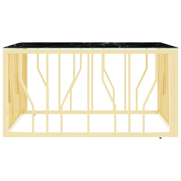 vidaXL S&oacute;fabor&eth; Gyllt 80x80x40 cm Ry&eth;fr&iacute;tt St&aacute;l og Gler