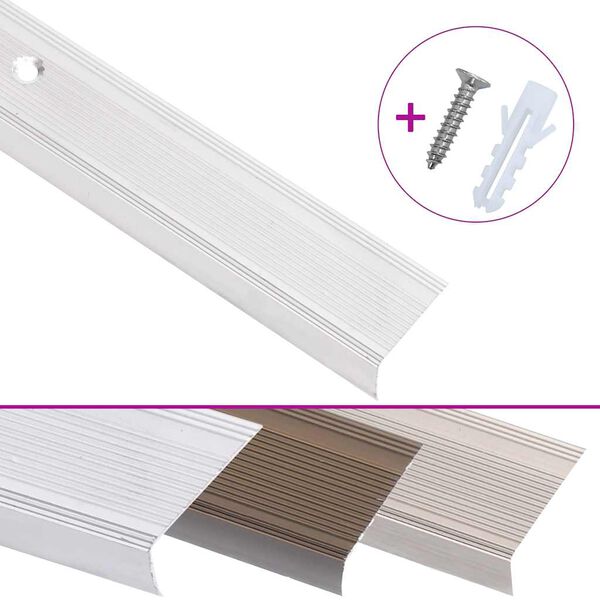 vidaXL Stiga T&aacute;nef &iacute; L-formi 15 stk &Aacute;l 100 cm Silfurlitu&eth;