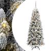 vidaXL Gervi j&oacute;latr&eacute; me&eth; 150 LED Hv&iacute;tt 150 cm PVC, Plast, St&aacute;l og PE
