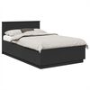 vidaXL Ramsv&iacute;k me&eth; h&ouml;fu&eth;gafl Svartur 135 x 190 cm Samsettur vi&eth;ur