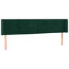 vidaXL H&ouml;f&eth;agafl me&eth; Eyrum 203x16x78/88 cm D&ouml;kkgr&aelig;n Flauel