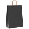 vidaXL Papp&iacute;rspokar 250 stk me&eth; Handf&ouml;ngum Svartir 32x17x44 cm