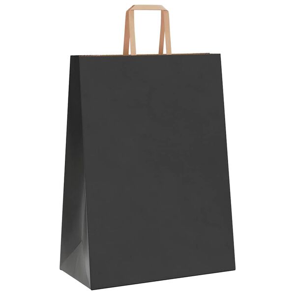 vidaXL Papp&iacute;rspokar 250 stk me&eth; Handf&ouml;ngum Svartir 32x17x44 cm