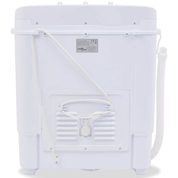 vidaXL L&iacute;til &THORN;vottav&eacute;l Tv&ouml;falt H&oacute;lf 5,6 kg