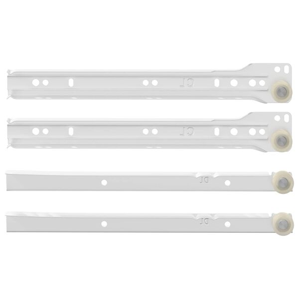 vidaXL Sk&uacute;ffuhlaup 2 pcs Hv&iacute;tt 250 mm St&aacute;l