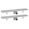 vidaXL L&iacute;nulegt Sturtufr&aacute;rennsli 2 stk 630x140 mm Ry&eth;fr&iacute;tt St&aacute;l