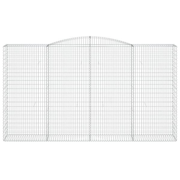 vidaXL Bogadreginn Grjótkassi 3 stk. 400x50x220/240 cm Sinkhúðað Járn