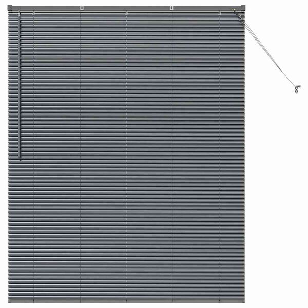 vidaXL Gluggablindur me&eth; gluggatj&ouml;ldum D&ouml;kkgr&aacute;r &Aacute;l