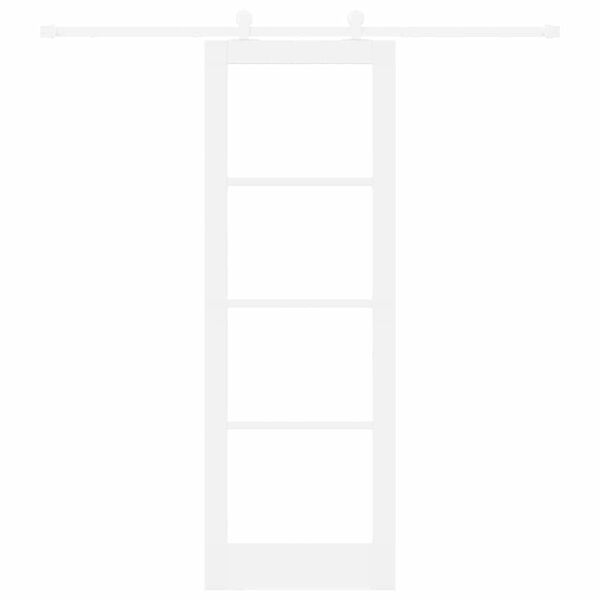 vidaXL Rennidyr ORKDAL Hv&iacute;tt 73,5 x 211 cm Gegnheil fura og gler