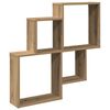 vidaXL vegghilla Handverks eik 80x15x78,5 cm Hanna&eth;ur vi&eth;ur
