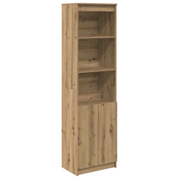 vidaXL Highboard &THORN;rosku&eth; eik 50x35x180 cm Hanna&eth;ur vi&eth;ur