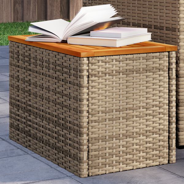 vidaXL Hli&eth;arbor&eth; &iacute; Gar&eth;inn 2 stk. Dr&ouml;ppu&eth; 55x34x37cm P&oacute;l&yacute;rattan Vi&eth;ur