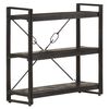 vidaXL B&oacute;kask&aacute;pur me&eth; 3 Hillum Svartur 90x30x80 cm Mang&oacute;vi&eth;ur