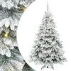 vidaXL Gervi j&oacute;latr&eacute; me&eth; 300 LED me&eth; standi Hv&iacute;tt 180 cm PE og PVC