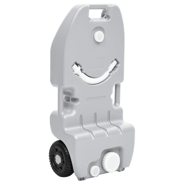 vidaXL Vatnstankur &aacute; Hj&oacute;lum fyrir &Uacute;tilegur 25 L Gr&aacute;r