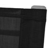 vidaXL Garðruggustólar 2 stk. Stál og Textilene Svartir