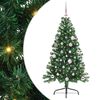 vidaXL Gervi fyrirfram l&yacute;stum j&oacute;latr&eacute; me&eth; 150 LED Gr&aelig;nn 150 cm PVC