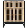 vidaXL Sideboard Svartur 60x30x75 cm Samsettur Viður