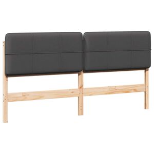 vidaXL B&oacute;lstru&eth; r&uacute;mgafl Br&uacute;nn og Dimmur gr&aacute;r 200 cm Solid furuhikk